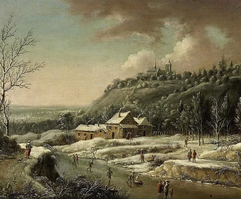 Johann Christian Vollerdt - 117, Valle del fiume in inverno